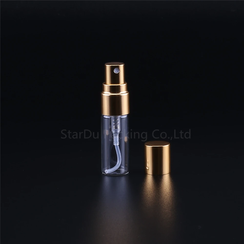 200pcs 2ml 3ml 5ml 10ml Refillable Mini Perfume Spray Bottle Sprayer Atomizer Portable Travel Cosmetic Container Perfume Bottle