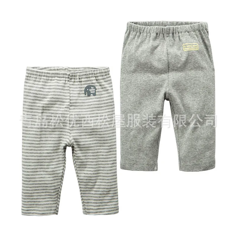 

Baby Elephant Gray Stripe New Style-song you Nishimatsu House 19 Years Spring And Summer Children Air Conditioner Pants 5 Pants
