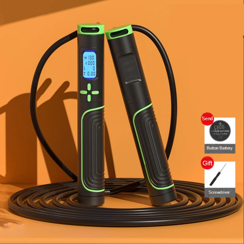 Jump Rope Tangle-Free Rapid Speed Jumping Rope Cable with Digital Counter Steel Skipping Gym Fitness Home ExerciseSlim Body