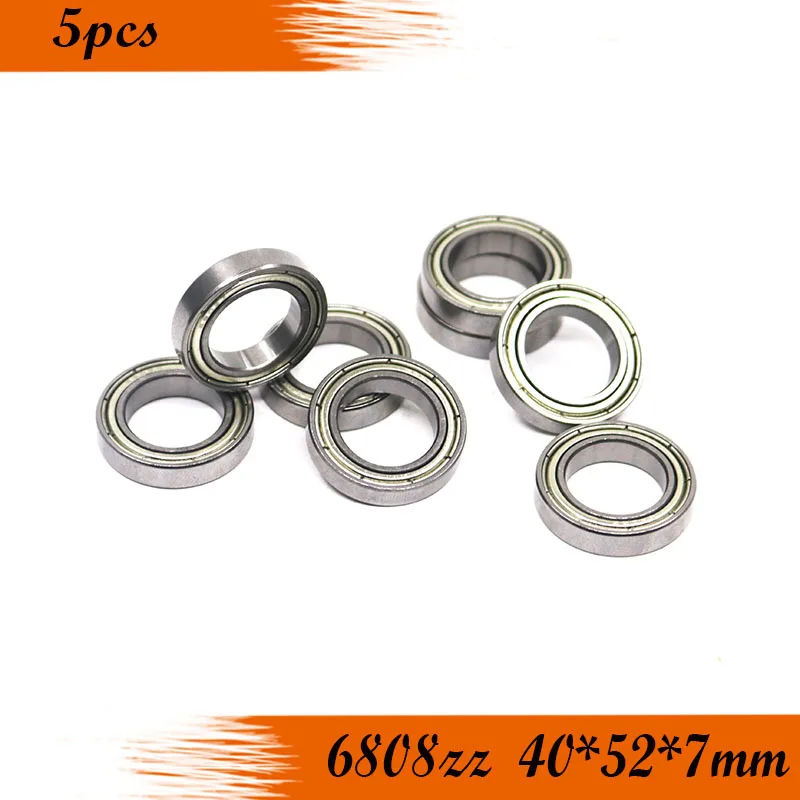 

5PCS 6808 ZZ ABEC-1 40x52x7mm Metric Thin Section Bearings 61808Z 6808ZZ