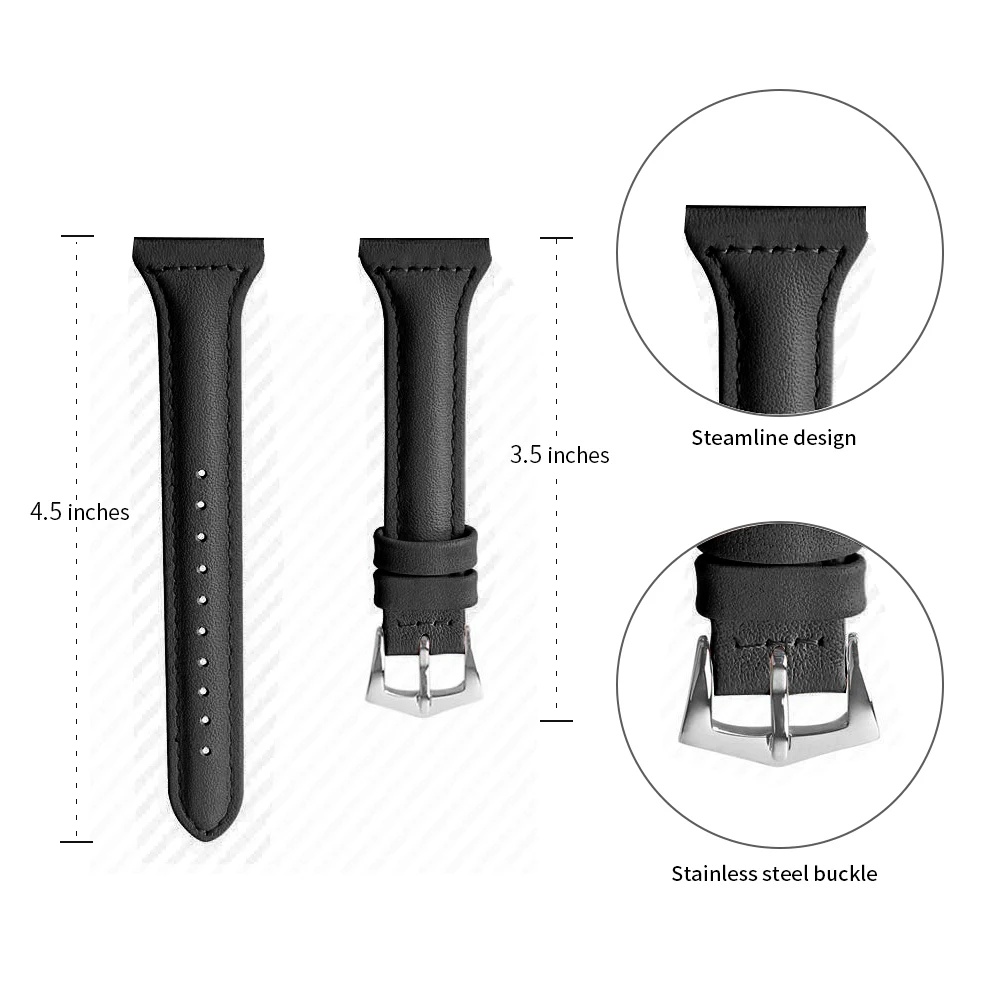 Joyozy модный персональный 20 мм ремешок для часов серии versa versa2 классический кожаный ремешок для fitbit versa 2 - Цвет ремешка: Black