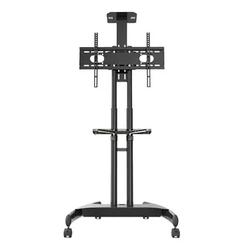 

Mobile TV Cart Floor Stand with Adjustble shelf and Mount for 32 to 60inch up 165lbs to Flat Panel Screens and Bundle HDMI Cable