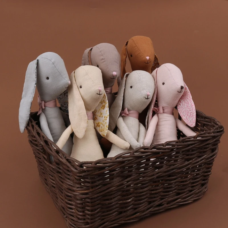 kawaii Baby Bunny Plush Rabbit Dolls Soft Newborn Sleeping Plush Toy Baby Appease Toy Rabbit Gift Stuffed Toys For Kids Home Dec