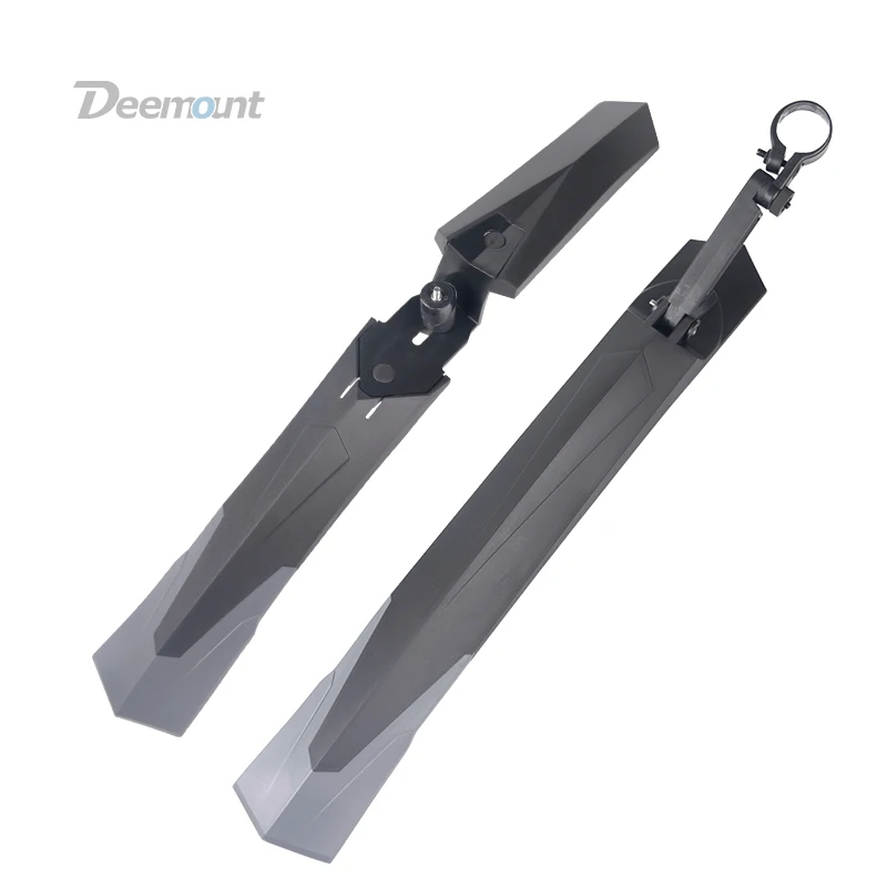 Charcoal Gray 1 Pair New Bicycle Mudguard Mountain Bike Mud Wings Front/Rear Fender Quick Mount Seatpost - Цвет: Charcoal Gray