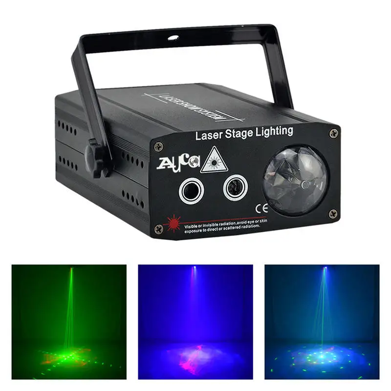 

Mini 2 Lens RG Gobos Bar Projector Laser Lights LED Water Wave Aurora DJ Party Home Show Wedding Stage Luces Lighting Proyector