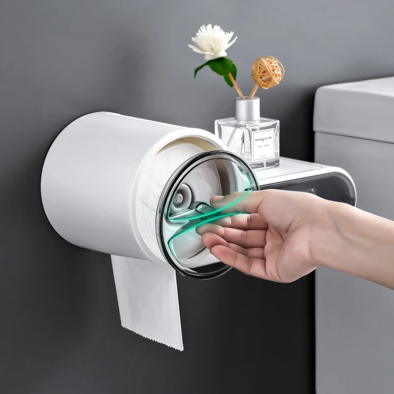 Porta carta igienica in plastica impermeabile da parete Porta carta igienica Porta rotolo di carta Accessori bagno 