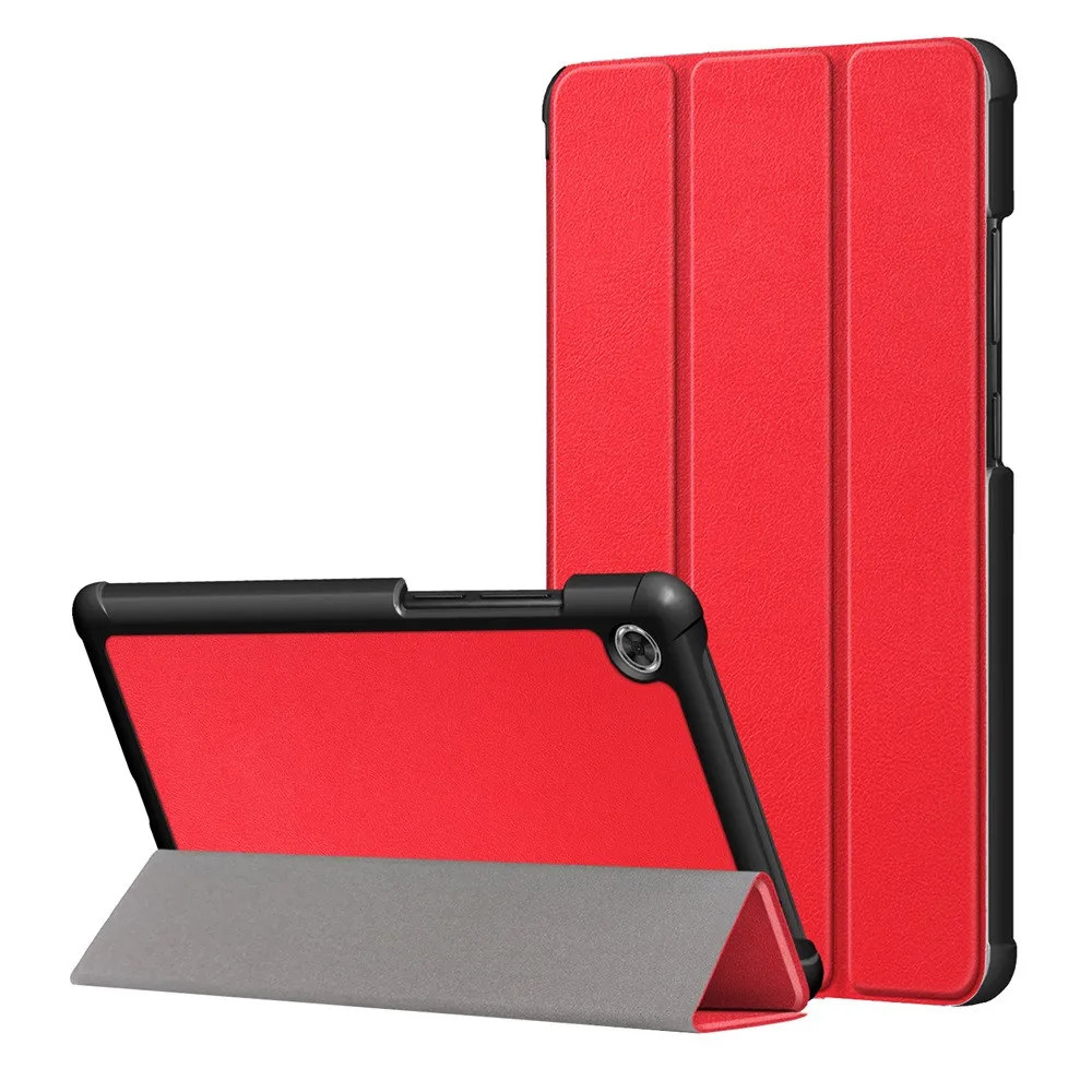 Чехол для планшета lenovo Tab M7 TB-7305F 7.0in, смарт-чехол из ПУ+ кожи с откидной крышкой-подставкой, трехкратный чехол с плоским корпусом, настольная подставка - Цвет: E