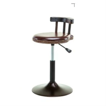 

American Style Iron Leisure Bar Stool Retro Chair Lift Reception Desk High Cafe