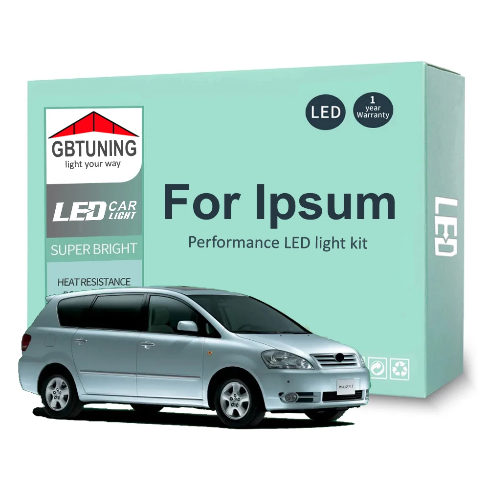 

LED Interior Light Bulb Kit For Toyota Ipsum 1996-2005 2006 2007 2008 2009 Car Map Dome Reading Trunk Lamp Canbus Error Free