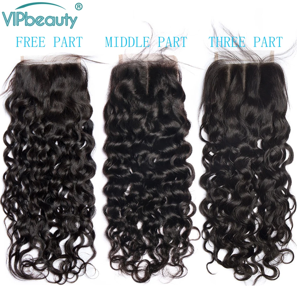 Vipbeauty, индийские волнистые вплетаемые пучки человеческих волос, пряди с кружевом, волосы remy для наращивания, натуральный цвет