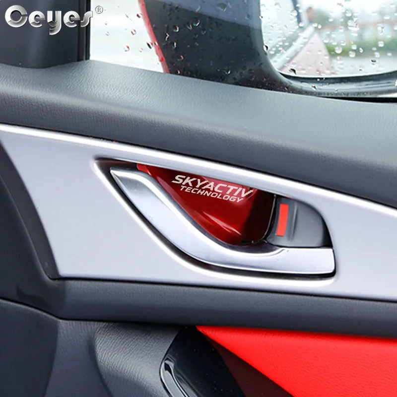 Ceyes Авто Стайлинг дверная ручка наручная Чаша отделка стикер чехол для Mazda Skyactiv technology CX 5 CX5 CX3 6 Axela автомобильные аксессуары