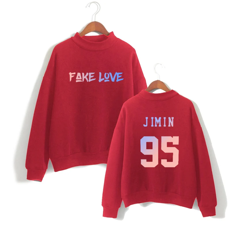 Что спереди была надпись «fake love», а сзади «Jimin 95»! толстовка унисекс K-pop Bangtan для мальчиков Fake love с капюшоном