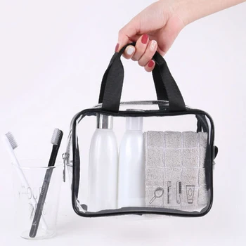 

Environmentally friendly Multifunction Women Cosmetic Bag Travel Transparent Small Make Up Bags Wash Pouch Shower Storage Bag