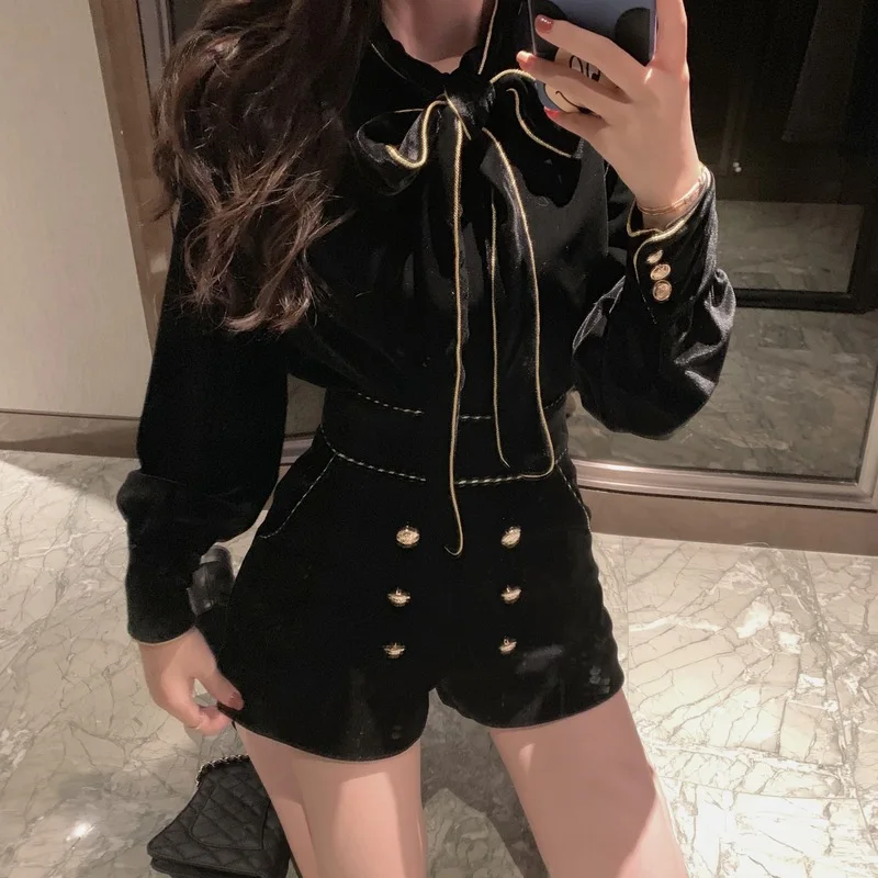 [Prijs] 2019 Herfst En Winter Retro Zwart En Wit Met Patroon Hong Kong Smaak Slim Fit Gevoel Van ontwerp Niet-mainstream Korte