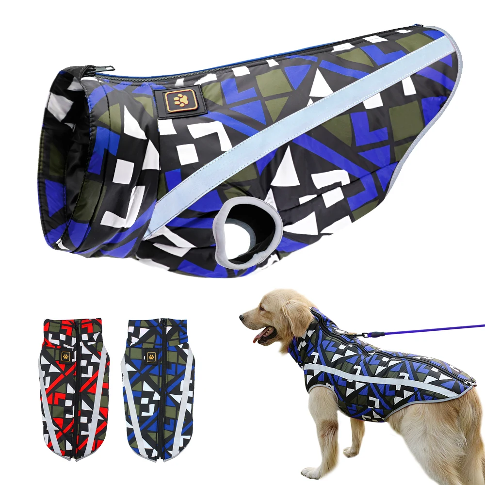 

Waterproof Pets Dog Clothes Winter Pet Warm Jacket Coat Reflective Dog Clothing Outfit Vest For Small Medium Large Dogs S-6XL