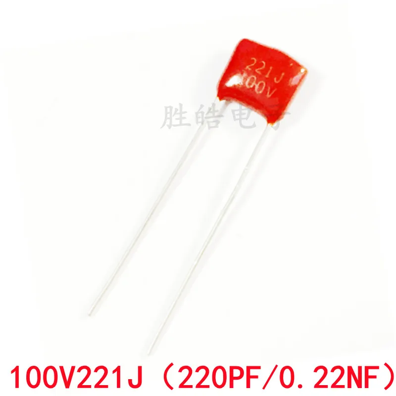 20PCS 100V221J 220PF 5% High Quality Pitch 5mm 220P 221 100V CBB Polypropylene Film Capacitor 20pcs cbb polypropylene film capacitor cl21x 101j 102j 103j 104j 105j 152j 153j 154j 155j 183j 184j 100v p5 foot pitch 5mm