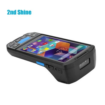 Billig Handheld Pda 4g Mobile Bluetooth Android Nfc Computer Fingerprint Wifi Barcode Scanner Mit Drucker Wireless