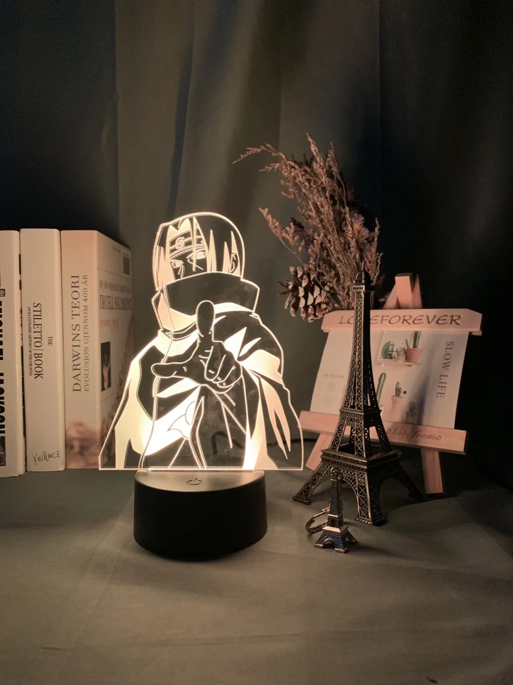 3d лампа в стиле Итачи Учиха рисунок ночной Светильник для ребенка Украшения в спальню классный подарок на день рождения Цвет меняющийся светодиодный ночной Светильник 3d иллюзия