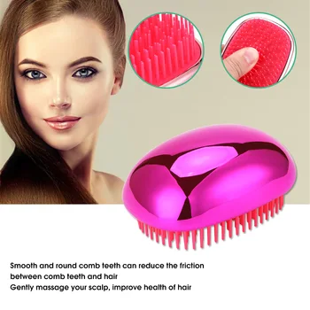 

Detangling Comb Egg Shape Hairbrush Home Salon Hair Care Comb Travel Outgoing Anti Static Styling Tools