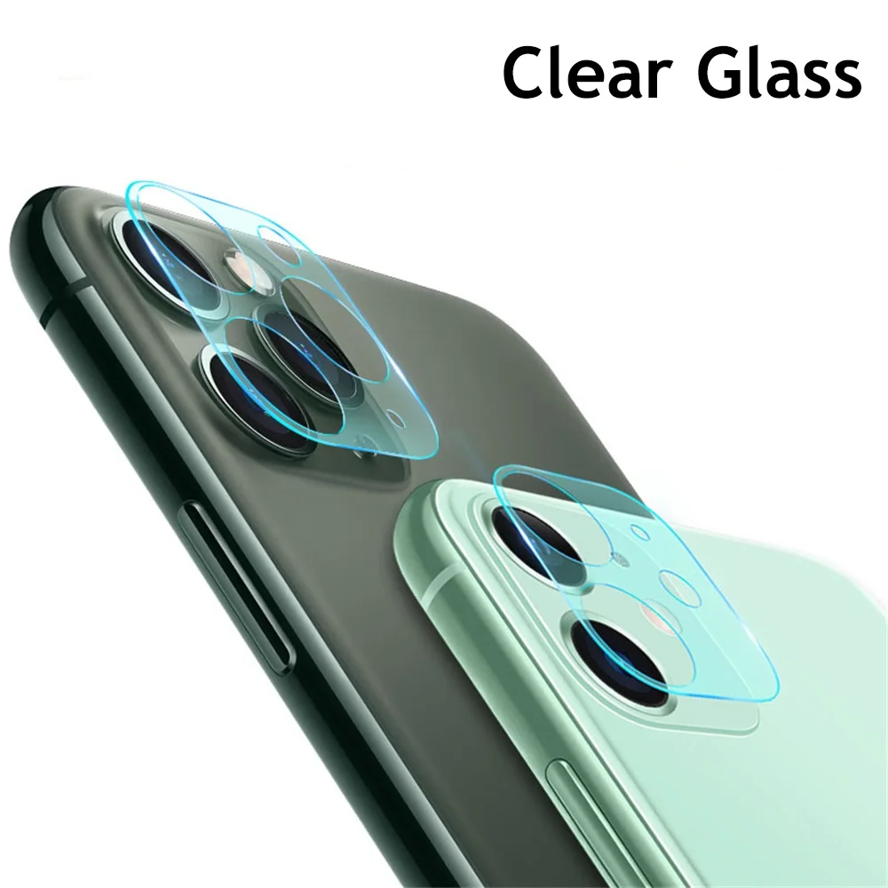 Clear Glass Защита для объектива камеры пленка для iPhone 11 Pro Max Металлическая задняя крышка экрана для iPhone11 Pro макс. закаленное стекло - Цвет: Clear Glass