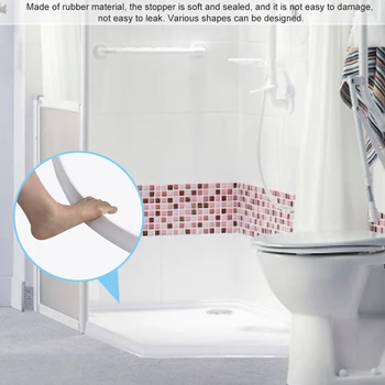 

Kitchen Bathroom Shower Barrier Silicone Water Stopper Three Holes Waterproof Strip