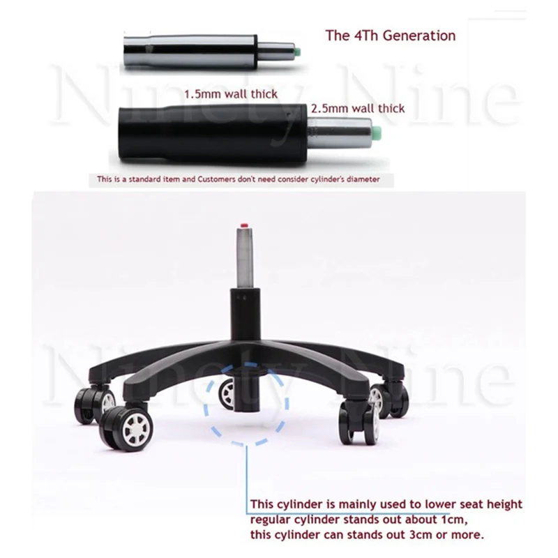 4th Generation Chair Gas Lift Cylinder Replacement Pneumatic Shock Stroke Office Chair Parts Height Lowering Sinking Cylinder Armação P Móveis Aliexpress