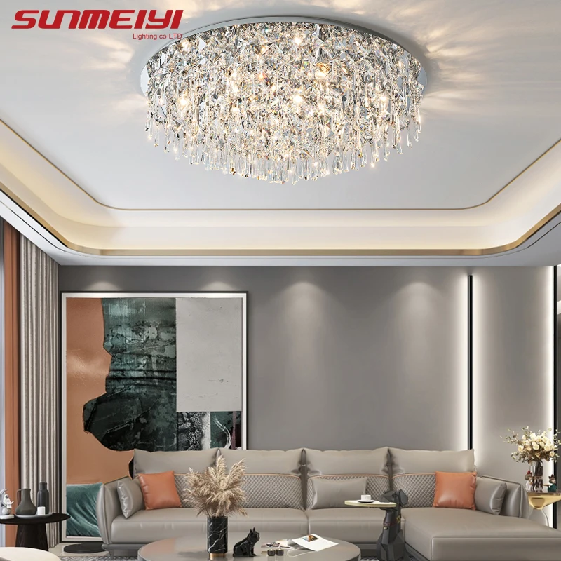 Creative Ceiling Lights Crystal Led Living Room Ceiling Lamp Indoor Room Light For Kitchen Dining Room Bedroom luces de techo