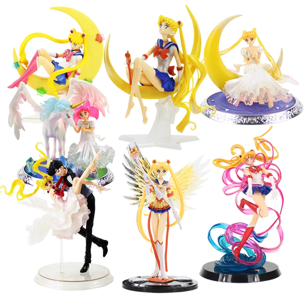 Аниме Sailor Moon Tsukino Usagi фигурка принцесса Сейлор Мун и Чиба мяч в масках ПВХ