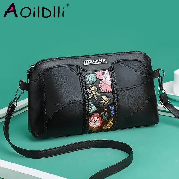 

2019 Winter New Women's Bag Slanted Vintage Shoulder Bag Shell Messenger Handbag Sheepskin Girls Clutch Purse Hotsale Wallet