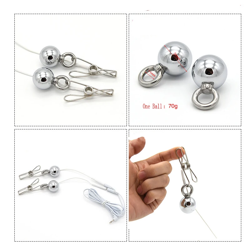 Electric Shock Nipple Clamps Clitoris Clip Stimulator Breast Flirting Toys Gloves Massage Electro Sex Accessory Toys For Couples