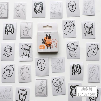 

46 pcs/pack Abstract Poetry Decorative Stickers Adhesive Stickers DIY Decoration Diary Stationery Stickers