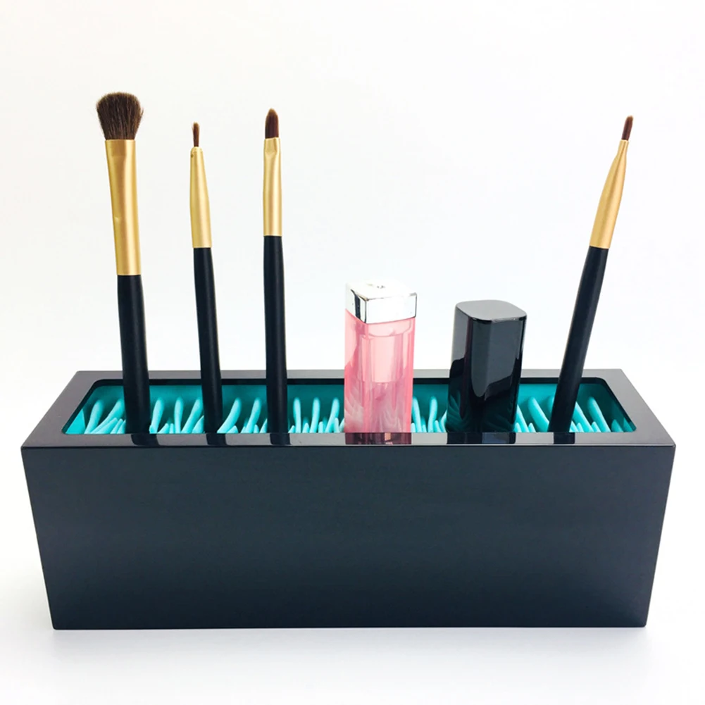 Silicone Makeup Brush Lipsticks Organizer Holder Cosmetic Tools Storage Rack