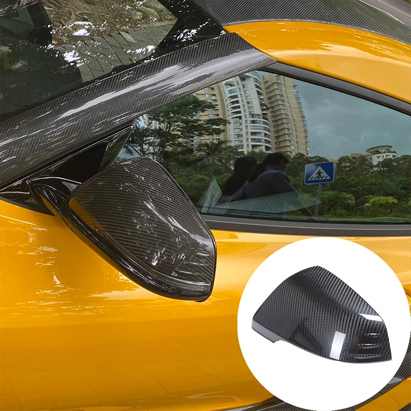 

For Toyota GR Supra A90 2019-2022 Real Carbon Fiber Exterior Details Rearview Mirror Protective Cover stickers Car Accessory