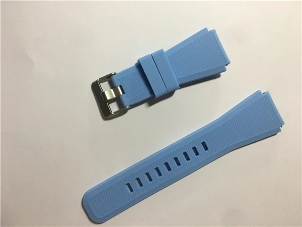 baby blue Ремешок для samsung gear S3 Frontier galaxy watch 46 мм силиконовый смарт-ремешок 22 мм браслет для часов huawei watch gt 2 ремешок - Цвет ремешка: baby blue