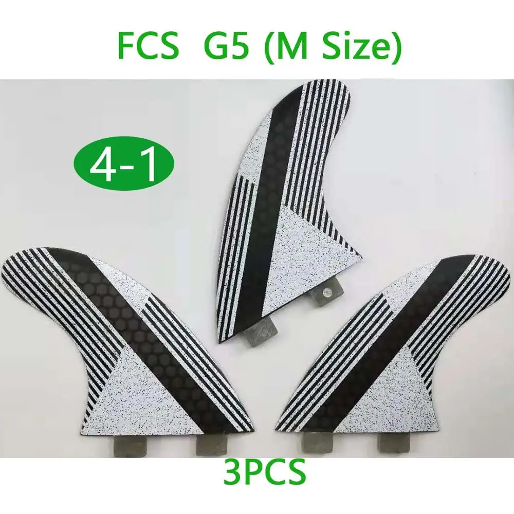 FCS2 G5 стеклопластиковые плавники для серфинговой доски 3 шт. Средний Подруливающее устройство Future Surfing плавники - Цвет: 4-1 FCS