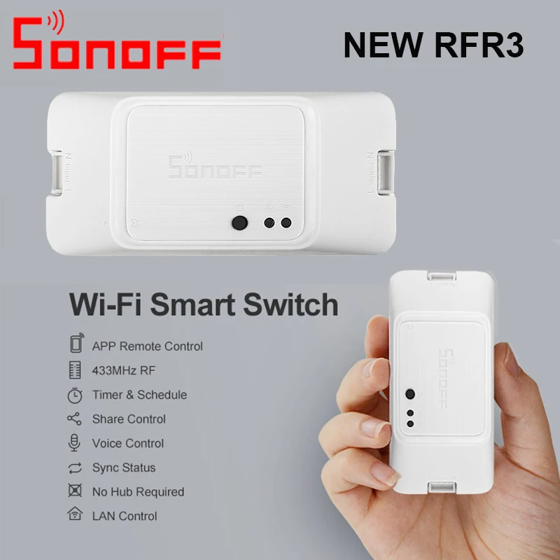 1/2/3/5/10/шт. Sonoff RFR 3 wifi DIY Smart 433 МГц RF переключатель управления беспроводной пульт дистанционного управления домашняя Автоматизация работа с Google Home