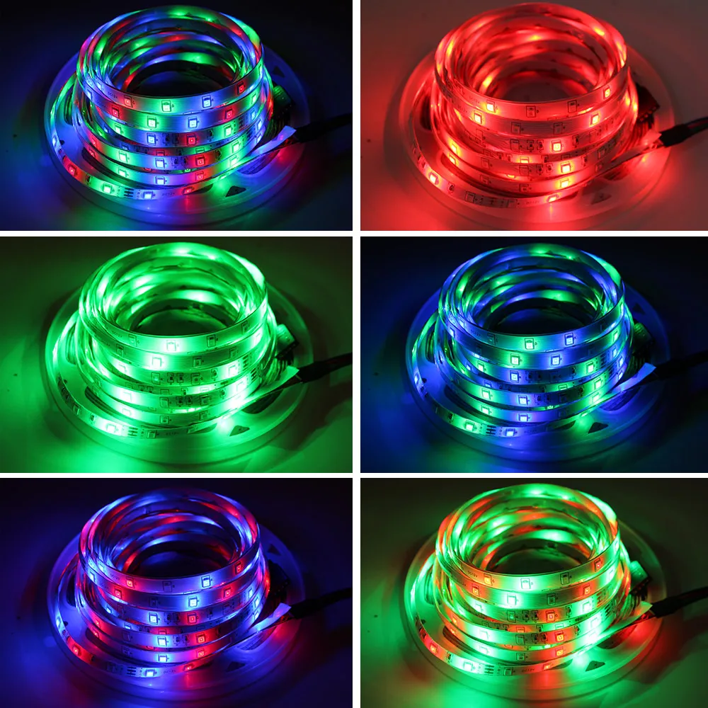 Светодиодная лента 5 м 10 15 2835 RGB 12 В постоянного тока Диодная гибкая Tira