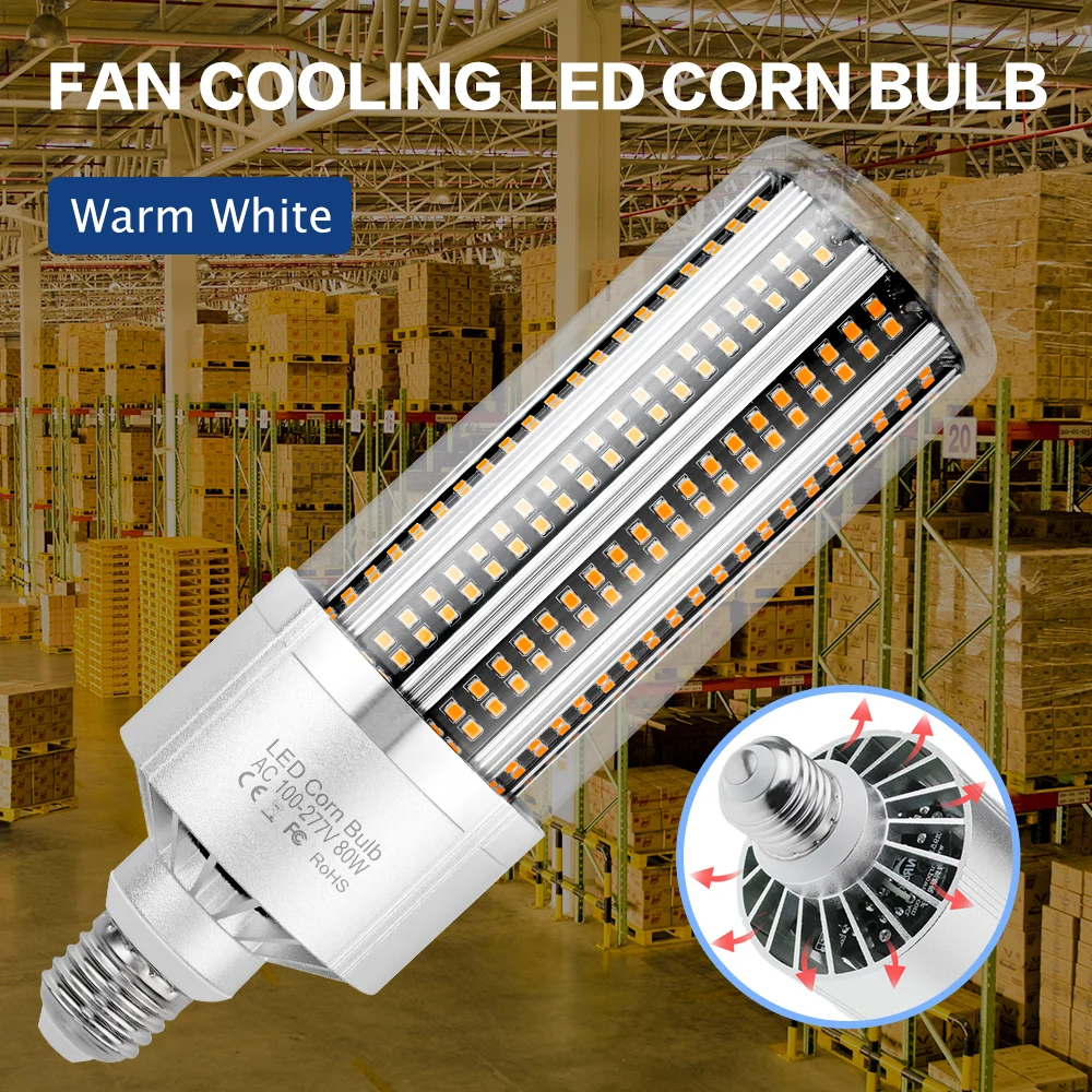 E27 Led Lamp 25W 35W 50W 80W 100W 120W 150W 200W Corn Lamp 220V LED Bulb E39 High Power For Super Bright Warehouse Lighting 110V