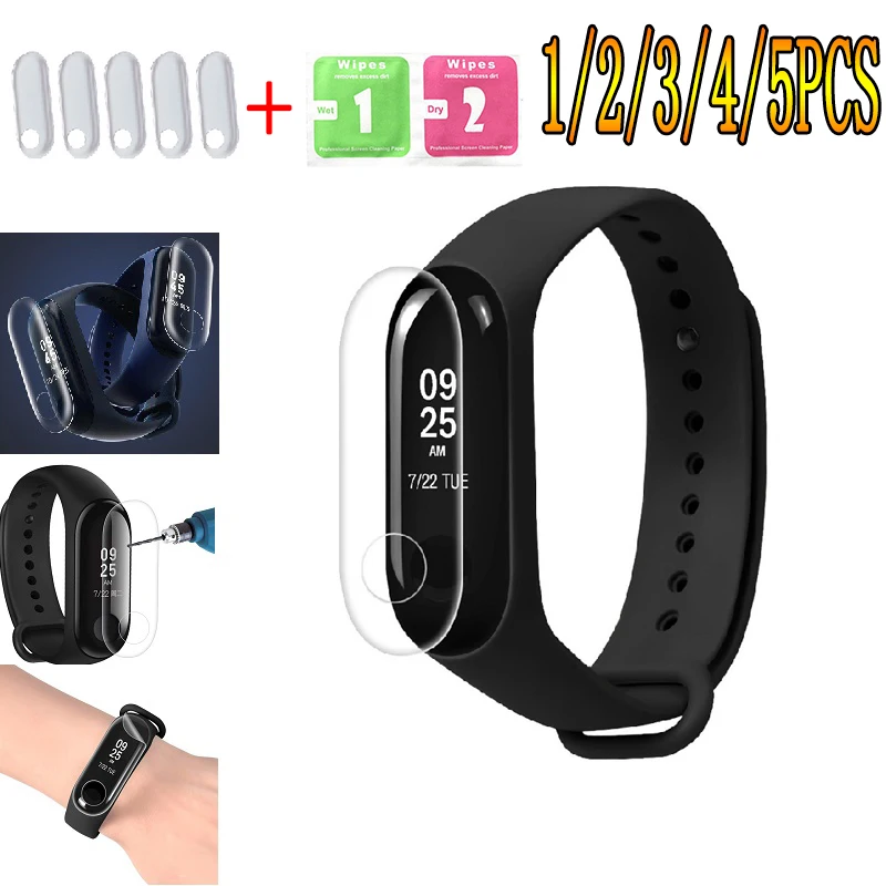 Защитная пленка для экрана Xiaomi Mi Band 2 3 5 шт./лот мягкий браслет | Электроника