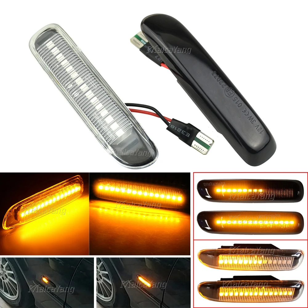 Sequential Flashing Led Turn Signal Side Marker Light For Bmw 3 Series E46 Sedan Coupe Wagon