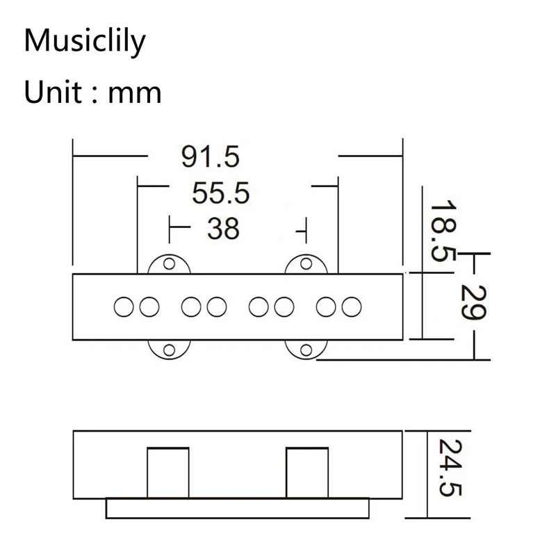 Профессиональный электрический бас открытого типа бесшумный мост звукосниматель для 4 струн джаз бас Jb стиль