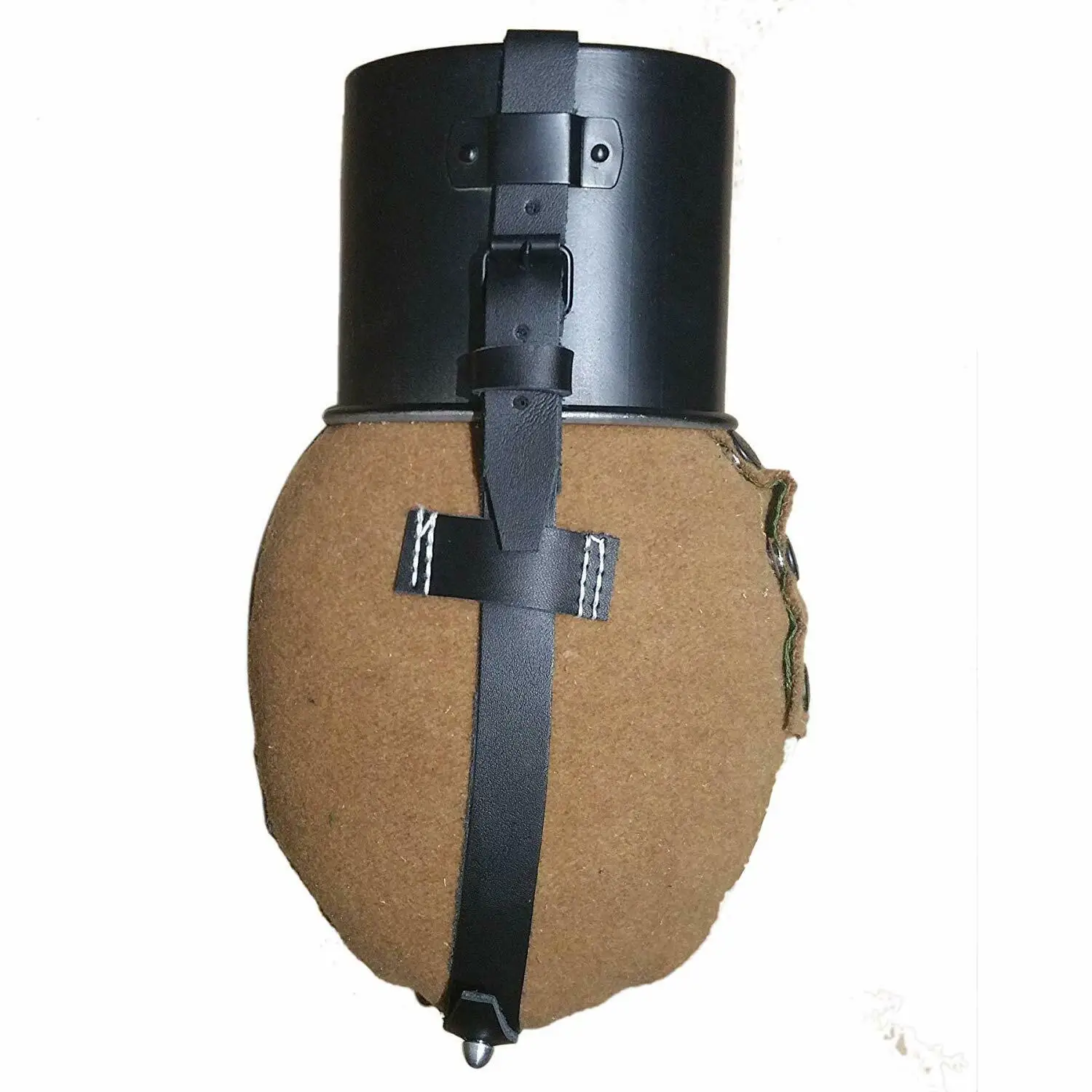 tomwang2012.WWII WW2 GERMAN ARMY WH HEER ELITE WATER BOTTLE CANTEEN MILITARY COLLECTION WAR REENACTMENTS full-size BROWN COVER
