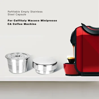 

Stainless Steel Caffitaly Coffee Reusable Capsule Wacaco Minipresso CA Maker Refillable Coffee Filter For Tchibo Cafissimo ALDI