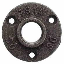 

Black Flange Iron Axial Type Malleable Threaded Floor Flange Iron Wall-mounted Installation 20mm-25mm For Flower Art Shelves