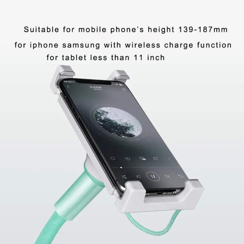 Универсальный гибкий держатель для зарядного устройства 10 Вт для iPhone XS Max XR X 8 Plus Быстрая зарядка крепление для samsung S9