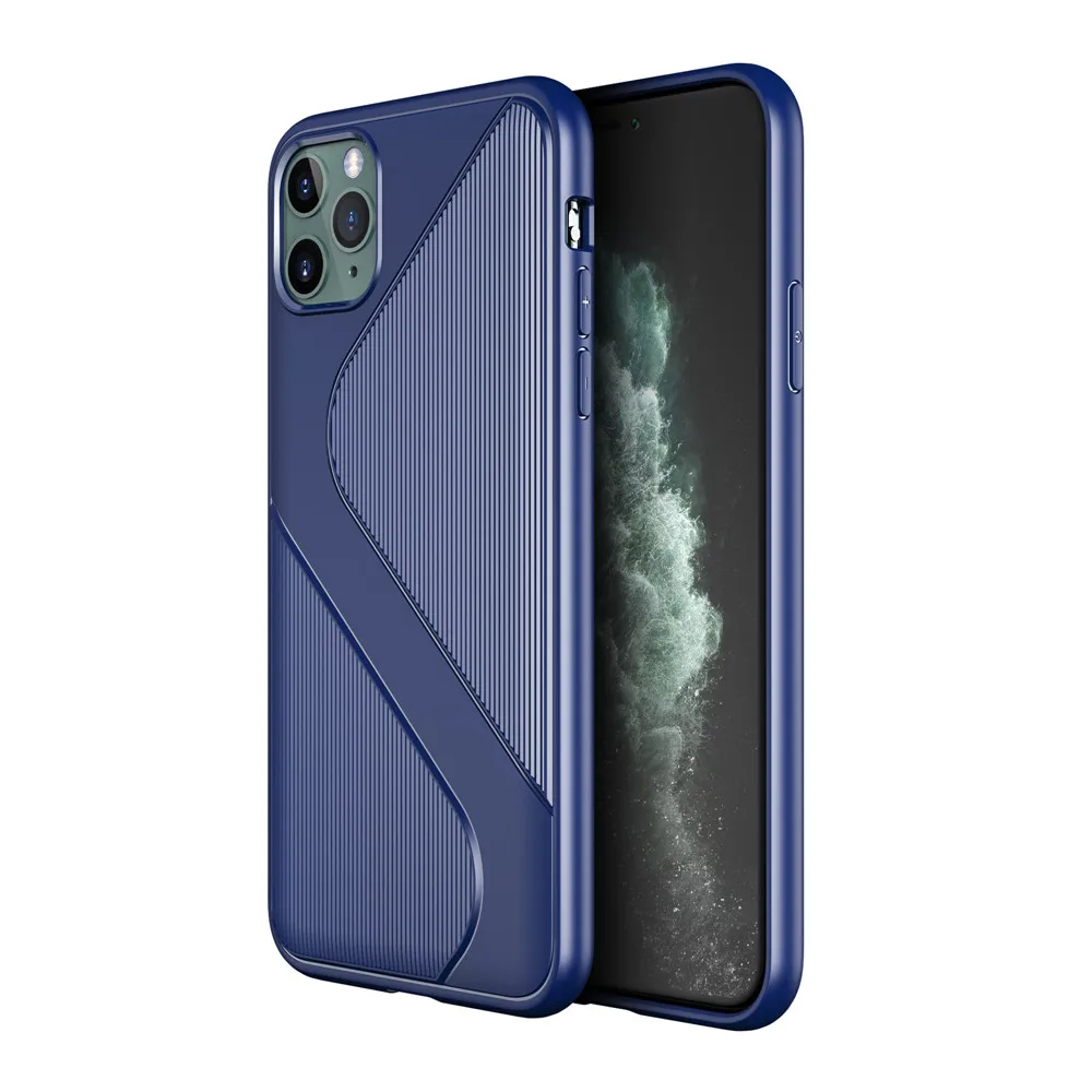 Синий Для iPhone 11 Pro Max 11 Pro 11 чехол, тонкий ТПУ силиконовый нескользящий мягкий гибкий противоударный чехол s для iPhone 11 - Цвет: Синий