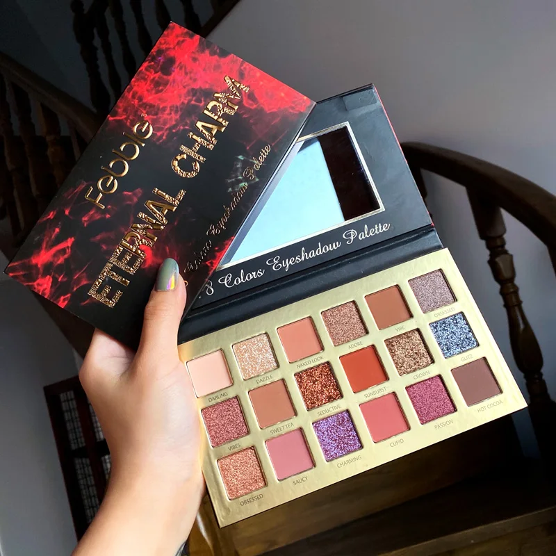 

18 Color Makeup Palette Shimmer Matte Eyeshadow Palette Glitter Metallic Smoky Eyeshadow Pallete Pigmented Eye shadow Cosmetic