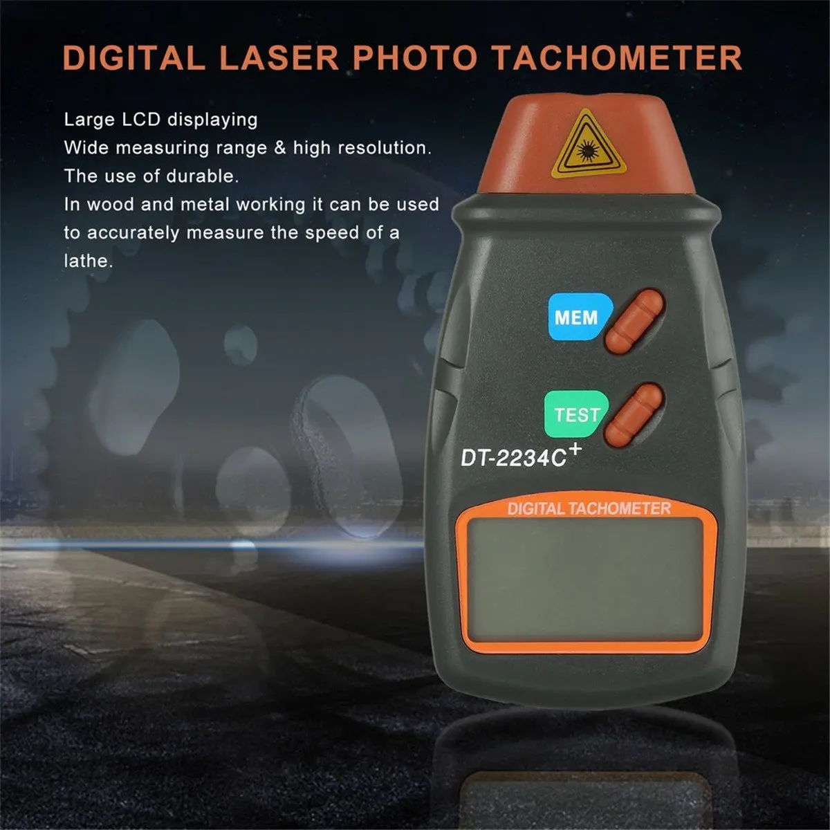 

Plastic Machine Cutting Measuring Instrument Tester Practical Wood Wheels Tachometer Motors Chemical Industry Durable Metal