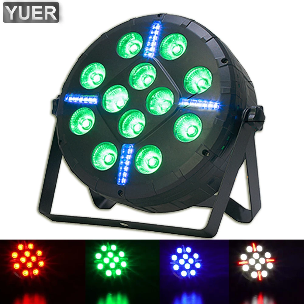 12pcs-illusion-plastic-par-light-rgbw-4-in1-disco-wash-light-equipment-8-canali-dmx-512-led-effect-stage-dj-party-lighting