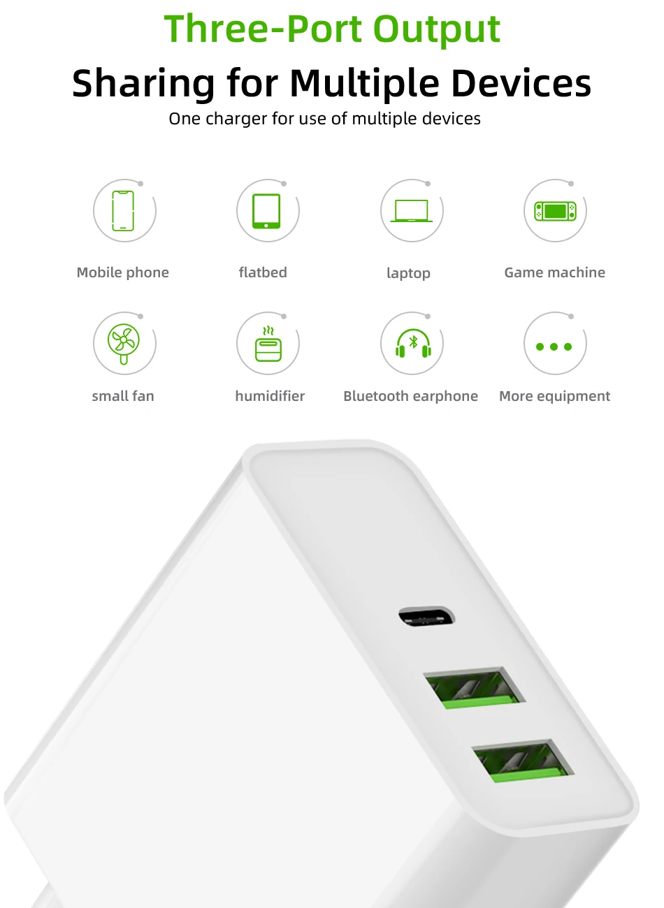 60 Вт/65 Вт USB зарядное устройство для телефона 1 порт PD3.0 QC3.0 зарядное устройство для MacBook Pro/Воздушный iPad Pro 2 порта USB адаптер питания для S8/S10 iPhone 11pro